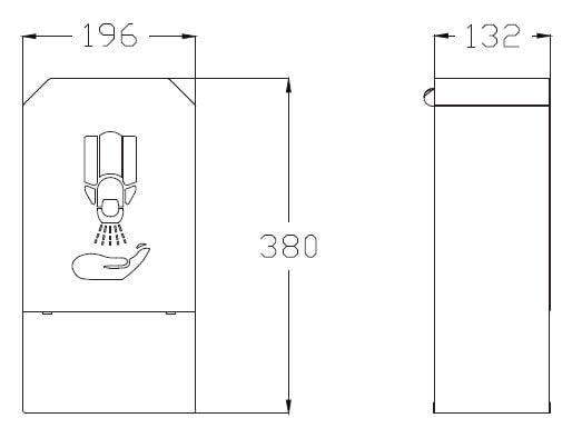نقشه ضد عفونی کننده دست خودکار دیواری مدل MD H5100SW