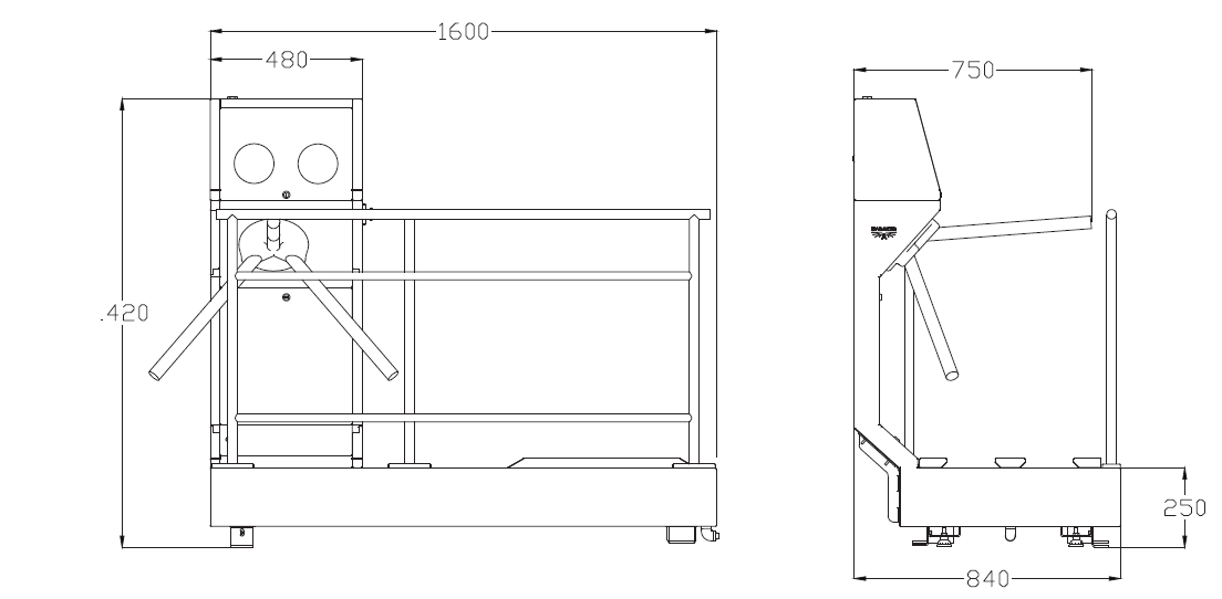 نقشه گیت سه اهرمی ضد عفونی کننده مدل MD H512WDOG101
